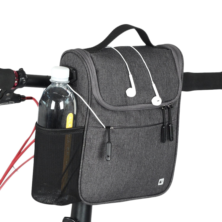 Borsa anteriore per bicicletta Rhinowalk Borsa per maniglia multifunzione di grande capacità Borsa per bicicletta elettrica pieghevole per bici, Dark Gray, Light Rose Red, Full Black