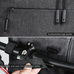 Borsa anteriore per bicicletta Rhinowalk Borsa per maniglia multifunzione di grande capacità Borsa per bicicletta elettrica pieghevole per bici, Dark Gray, Light Rose Red, Full Black