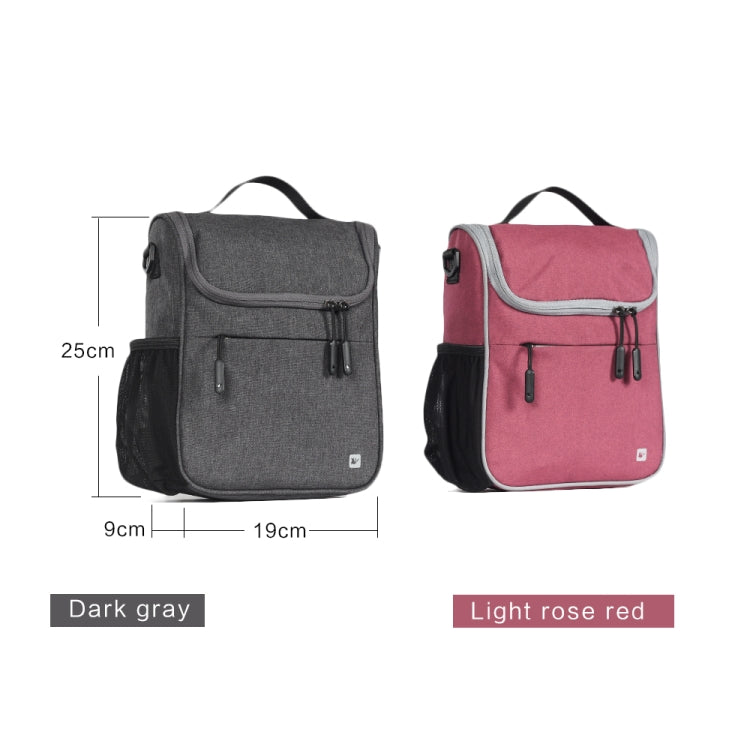 Borsa anteriore per bicicletta Rhinowalk Borsa per maniglia multifunzione di grande capacità Borsa per bicicletta elettrica pieghevole per bici, Dark Gray, Light Rose Red, Full Black