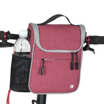 Borsa anteriore per bicicletta Rhinowalk Borsa per maniglia multifunzione di grande capacità Borsa per bicicletta elettrica pieghevole per bici, Dark Gray, Light Rose Red, Full Black