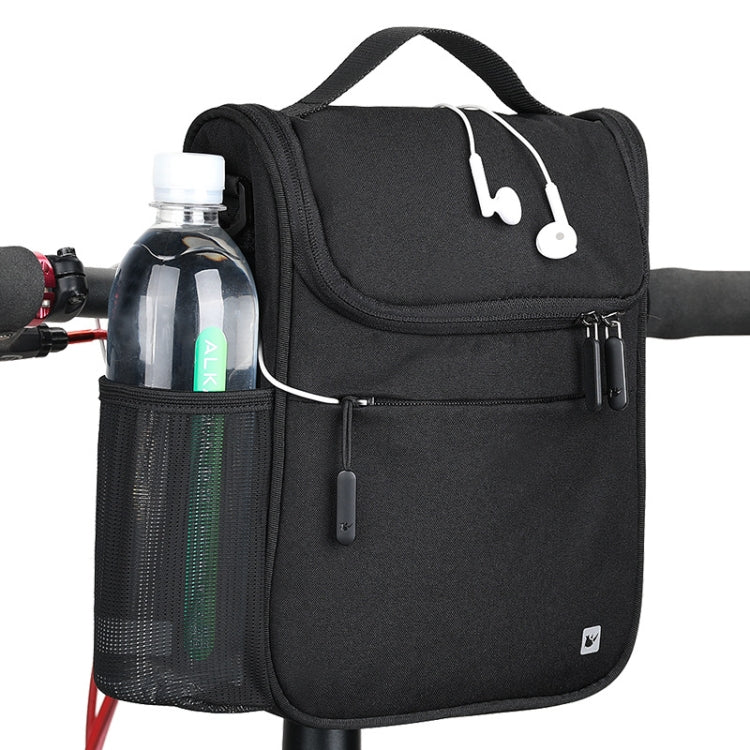 Borsa anteriore per bicicletta Rhinowalk Borsa per maniglia multifunzione di grande capacità Borsa per bicicletta elettrica pieghevole per bici, Dark Gray, Light Rose Red, Full Black