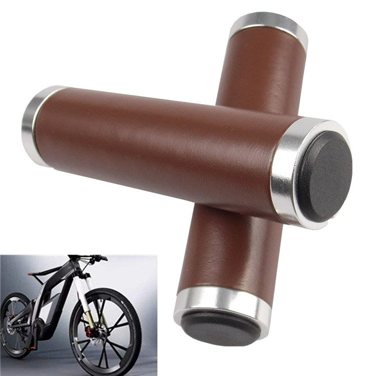 Copertura per impugnatura in pelle per bicicletta retrò Mountain Bike Comoda copertura per impugnatura in pelle di vacchetta, HG005 Ordinary, HG005B Exquisite, HG006 Comfortable