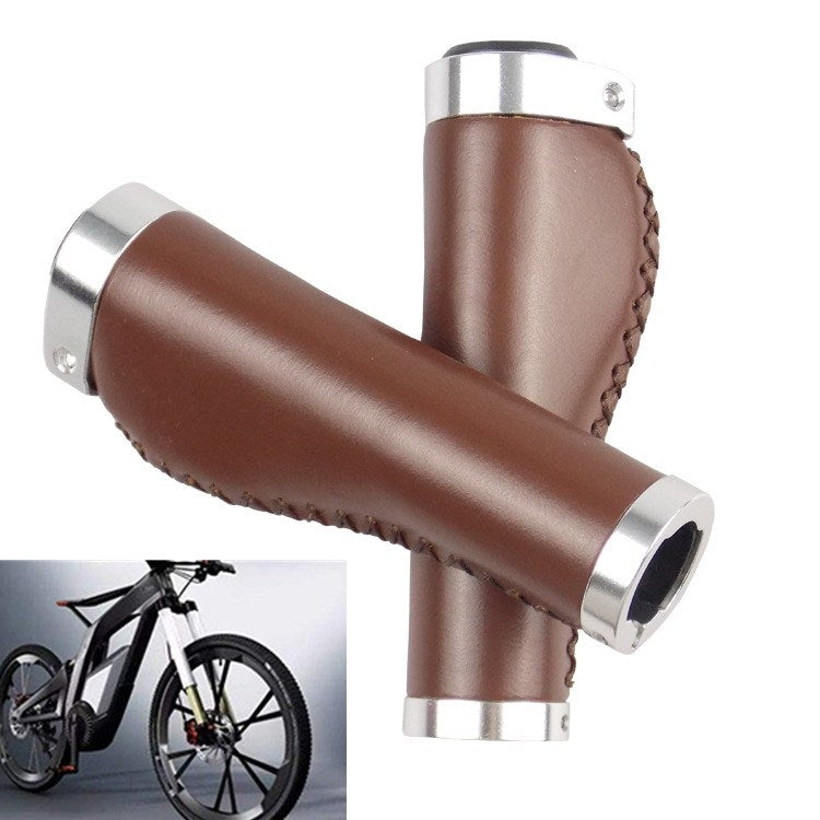 Copertura per impugnatura in pelle per bicicletta retrò Mountain Bike Comoda copertura per impugnatura in pelle di vacchetta, HG005 Ordinary, HG005B Exquisite, HG006 Comfortable