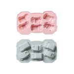 6 pezzi creativi per torta al cioccolato, 3D, per auto, cartoni animati, per uso domestico, in silicone, per cuocere il ghiaccio, 3D Car Shape (Blue), 3D Car Shape(Pink)