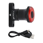 MEROCA MX2 Fanale posteriore per freno con sensore intelligente Luce per mountain bike Ricarica USB Fanale posteriore per guida notturna per bici da strada, Seat Cushion Installation Black, Seat Cushion Installation Coloful                             ...