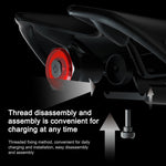 MEROCA MX2 Fanale posteriore per freno con sensore intelligente Luce per mountain bike Ricarica USB Fanale posteriore per guida notturna per bici da strada, Seat Cushion Installation Black, Seat Cushion Installation Coloful                             ...