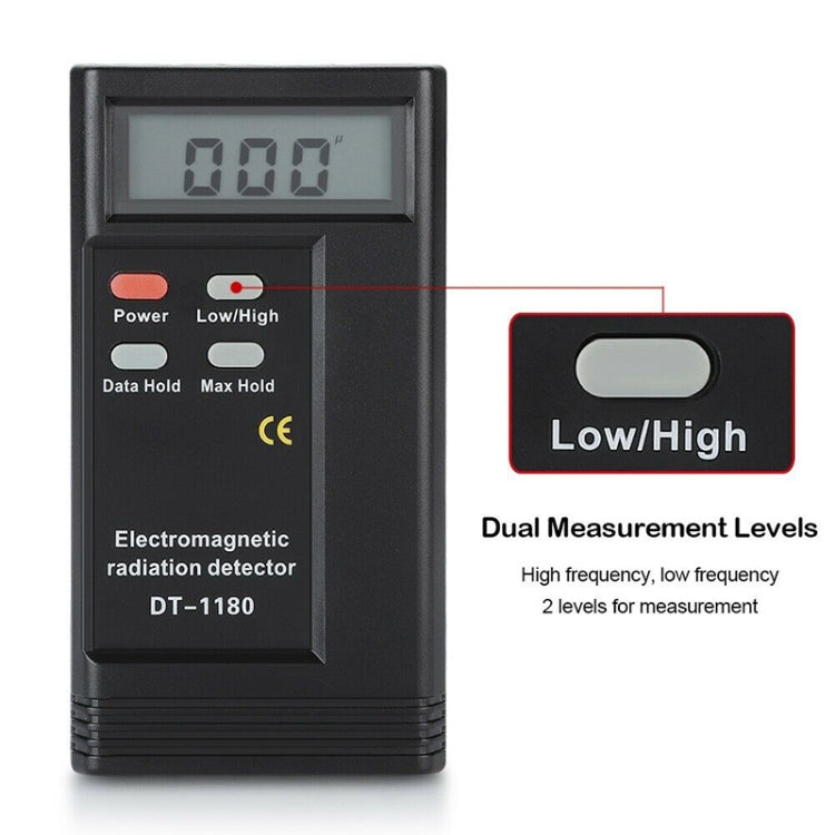 DT-1180 Rilevatore di radiazioni elettromagnetiche Campo di misurazione 50-1999 V/M Rilevatore di protezione dalle radiazioni delle onde elettromagnetiche, DT-1180