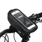 Borsa da manubrio con guscio rigido Rhinowalk, borsa per telefono con touch screen, borsa anteriore per mountain bike