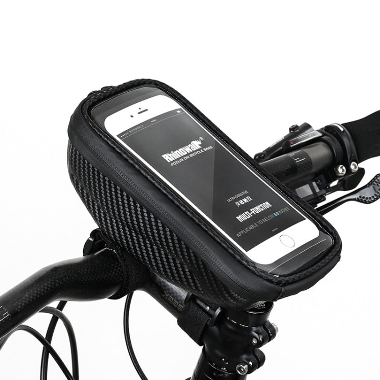Borsa da manubrio con guscio rigido Rhinowalk, borsa per telefono con touch screen, borsa anteriore per mountain bike