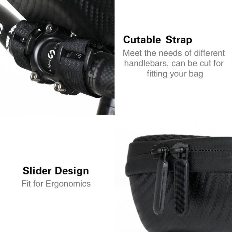 Borsa da manubrio con guscio rigido Rhinowalk, borsa per telefono con touch screen, borsa anteriore per mountain bike