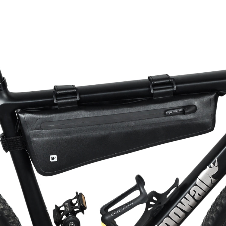 Borsa triangolare con trave anteriore per bicicletta Rhinowalk Borsa da sella per equitazione a lunga distanza in TPU impermeabile per bici da strada, Rhinowalk 2.2L Bicycle Front Beam Bag