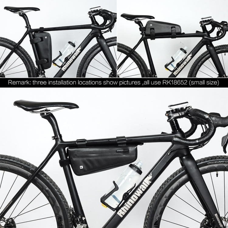 Borsa triangolare con trave anteriore per bicicletta Rhinowalk Borsa da sella per equitazione a lunga distanza in TPU impermeabile per bici da strada, Rhinowalk 2.2L Bicycle Front Beam Bag