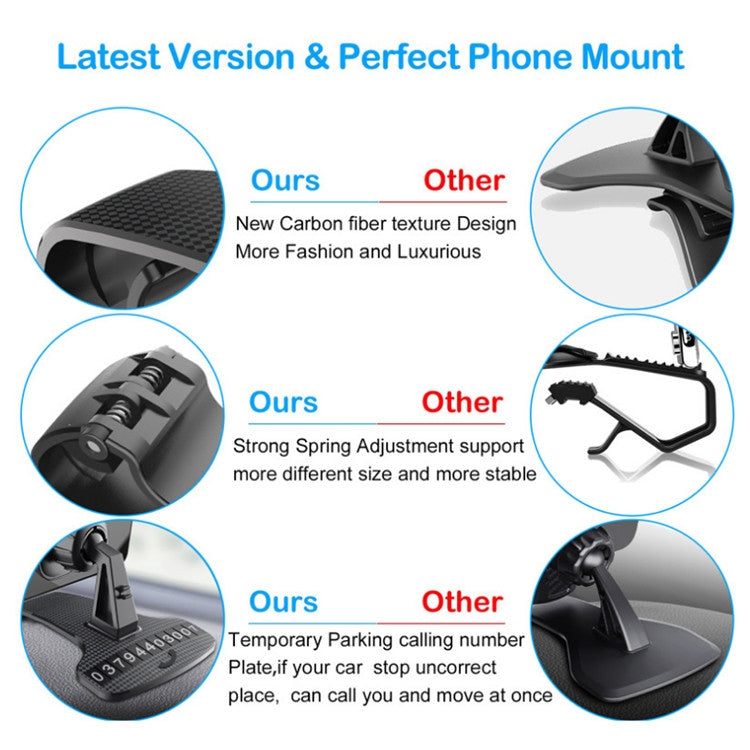Supporto per telefono cellulare per auto, fibbia per carrello per strumenti, clip interna, staffa di navigazione per telefono cellulare con targa, Navigation Bracket With Number Plate