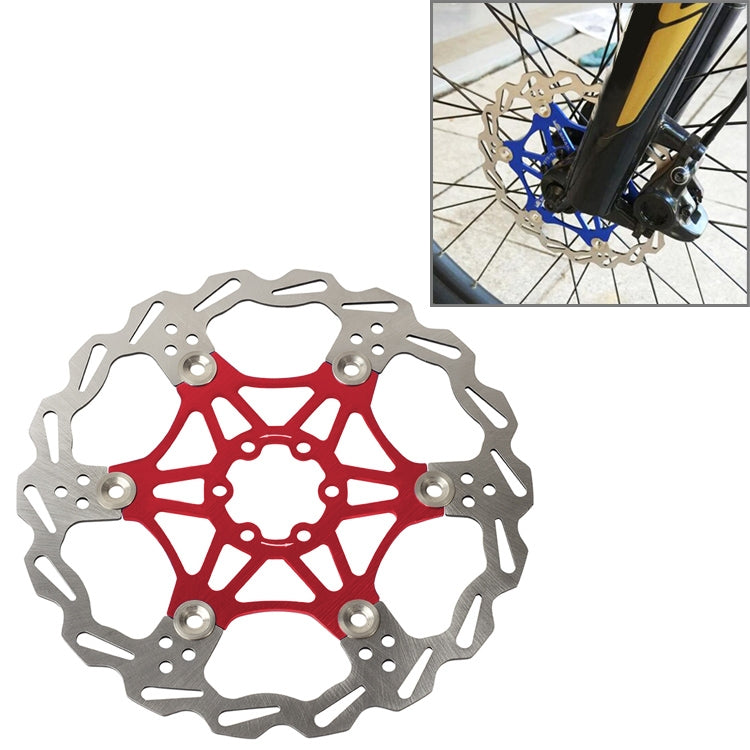 SNAIL FD-01 Disco flottante per mountain bike Pastiglie freno per bicicletta Disco freno a sei chiodi, 160mm Black, 180mm Black, 203mm Black, 160mm Red, 180mm Red, 203mm Red, 160mm Blue, 180mm Blue, 203mm Blue