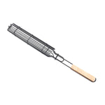 2 pz. Gabbia per barbecue per hot dog, clip per barbecue per salsicce, clip per barbecue, manico in legno, griglia per barbecue, Wood color, Red