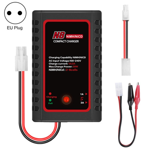 Caricabatterie intelligente per batterie Ni-MH Ni-Cr HTRC N8,, EU Plug, US Plug, UK Plug