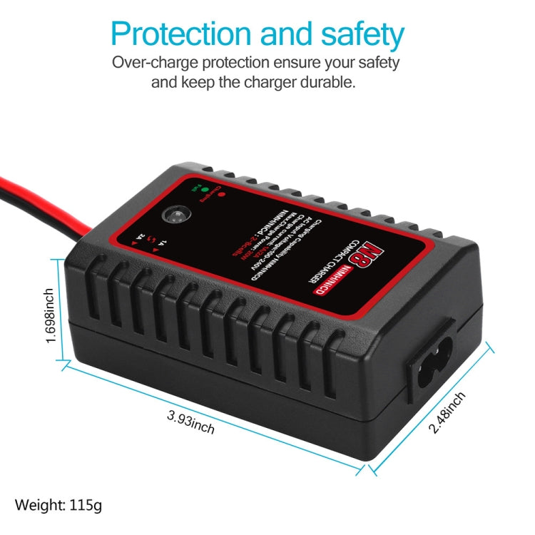 Caricabatterie intelligente per batterie Ni-MH Ni-Cr HTRC N8,, EU Plug, US Plug, UK Plug