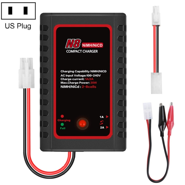 Caricabatterie intelligente per batterie Ni-MH Ni-Cr HTRC N8,, EU Plug, US Plug, UK Plug