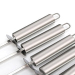 Perno per barbecue da 5 pezzi con manico Perno per griglia per barbecue in acciaio inossidabile con manico resistente al calore