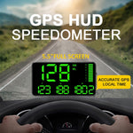 Kingneed C90 HUD da 5,5 pollici Head-up Display GPS per auto misuratore di velocità chilometraggio universale allarme di eccesso di velocità/misurazione della velocità satellitare GPS, C90 5.5inch