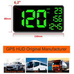 C1090 HUD da 6,2 pollici Head-up Display GPS per auto misuratore di velocità chilometraggio universale allarme di eccesso di velocità/misurazione della velocità satellitare GPS, C1090  6.2 inch