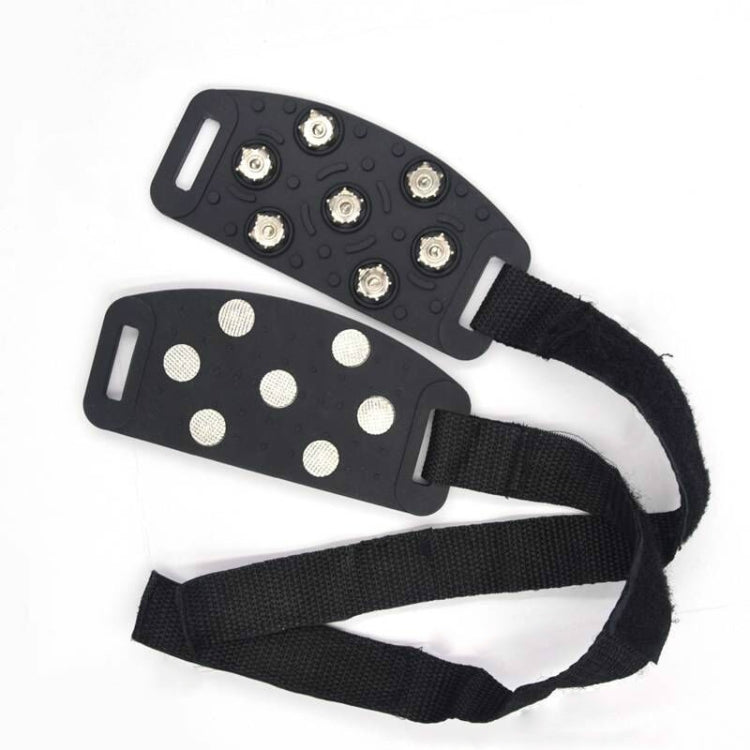 DM-1601 3 paia di alpinismo all'aperto superficie di neve e ghiaccio ramponi a 7 denti punte in lega di zinco copriscarpe antiscivolo in silicone, DM-1601Shoe Cover