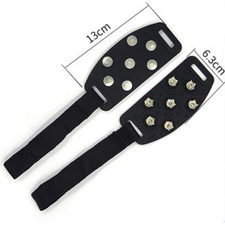 DM-1601 3 paia di alpinismo all'aperto superficie di neve e ghiaccio ramponi a 7 denti punte in lega di zinco copriscarpe antiscivolo in silicone, DM-1601Shoe Cover