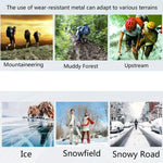 DM-1601 3 paia di alpinismo all'aperto superficie di neve e ghiaccio ramponi a 7 denti punte in lega di zinco copriscarpe antiscivolo in silicone, DM-1601Shoe Cover