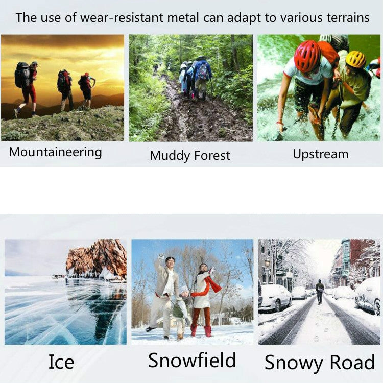 DM-1601 3 paia di alpinismo all'aperto superficie di neve e ghiaccio ramponi a 7 denti punte in lega di zinco copriscarpe antiscivolo in silicone, DM-1601Shoe Cover