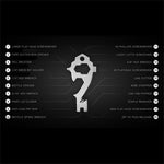4 pezzi 20 in 1 strumento EDC multifunzione portachiavi apribottiglie cacciavite mini strumento multiuso per esterni, Key Ring Bottle Opener