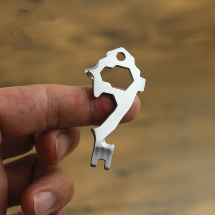 4 pezzi 20 in 1 strumento EDC multifunzione portachiavi apribottiglie cacciavite mini strumento multiuso per esterni, Key Ring Bottle Opener