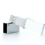 Chiavetta USB USB 2.0 con emissione di luce flash in cristallo da 2 pezzi, 8G (200 Music + 80 MV), 16G (1000 Music + 110 MV), 32G (1000 Music + 300 MV)