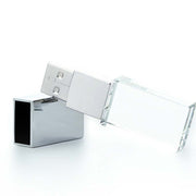 Chiavetta USB USB 2.0 con emissione di luce flash in cristallo da 2 pezzi, 8G (200 Music + 80 MV), 16G (1000 Music + 110 MV), 32G (1000 Music + 300 MV)