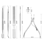 Set 7 pinze in acciaio inox per unghie pulcini
