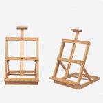 Cavalletto da esposizione per schizzi con cavalletto in legno da tavolo orizzontale, Beech  45x37x50cm, Beech 35x33x48cm, Yellow Pine 35x33x48cm