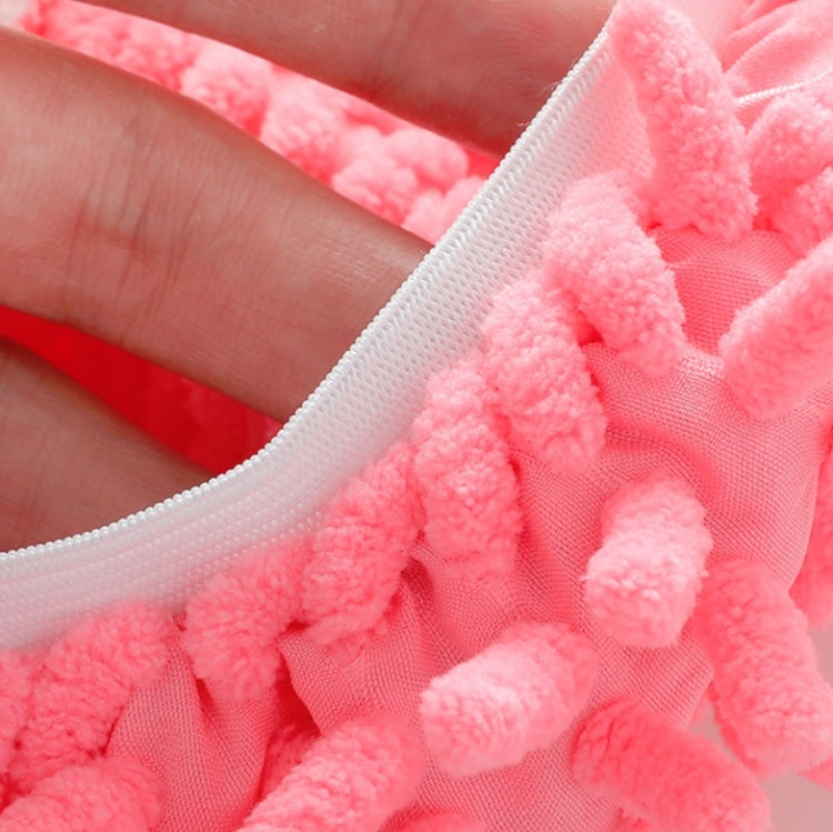 12 pezzi Copriscarpe in ciniglia per pulizia pigra Pavimento pulito Mop rimovibile e lavabile Colore casuale, Floor Mop
