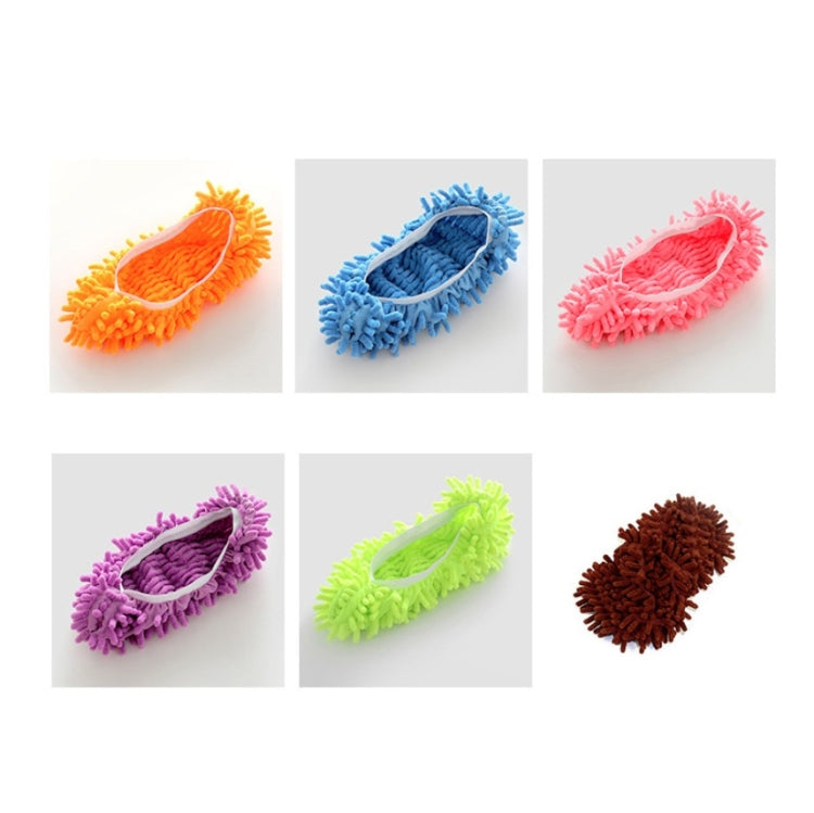 12 pezzi Copriscarpe in ciniglia per pulizia pigra Pavimento pulito Mop rimovibile e lavabile Colore casuale, Floor Mop