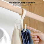 10 PZ Gancio portaoggetti girevole per guardaroba con cintura da cravatta, Tie Belt Hook