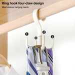 10 PZ Gancio portaoggetti girevole per guardaroba con cintura da cravatta, Tie Belt Hook