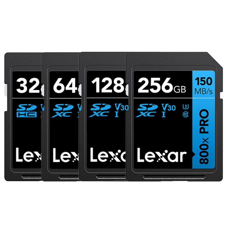 Scheda di memoria per fotocamera reflex ad alta velocità Lexar SD-800X Pro, 32GB, 64GB, 128GB, 256GB, 512GB