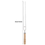 Spiedini per barbecue in acciaio inossidabile Forchetta per barbecue Forchetta per barbecue a forma di U, 6 PCS and 2 sweeps in color box, 6 PCS, 4 PCS