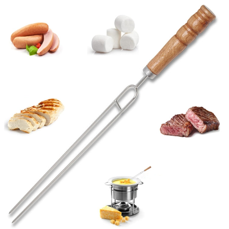 Spiedini per barbecue in acciaio inossidabile Forchetta per barbecue Forchetta per barbecue a forma di U, 6 PCS and 2 sweeps in color box, 6 PCS, 4 PCS