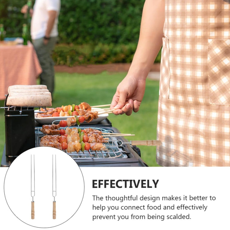 Spiedini per barbecue in acciaio inossidabile Forchetta per barbecue Forchetta per barbecue a forma di U, 6 PCS and 2 sweeps in color box, 6 PCS, 4 PCS
