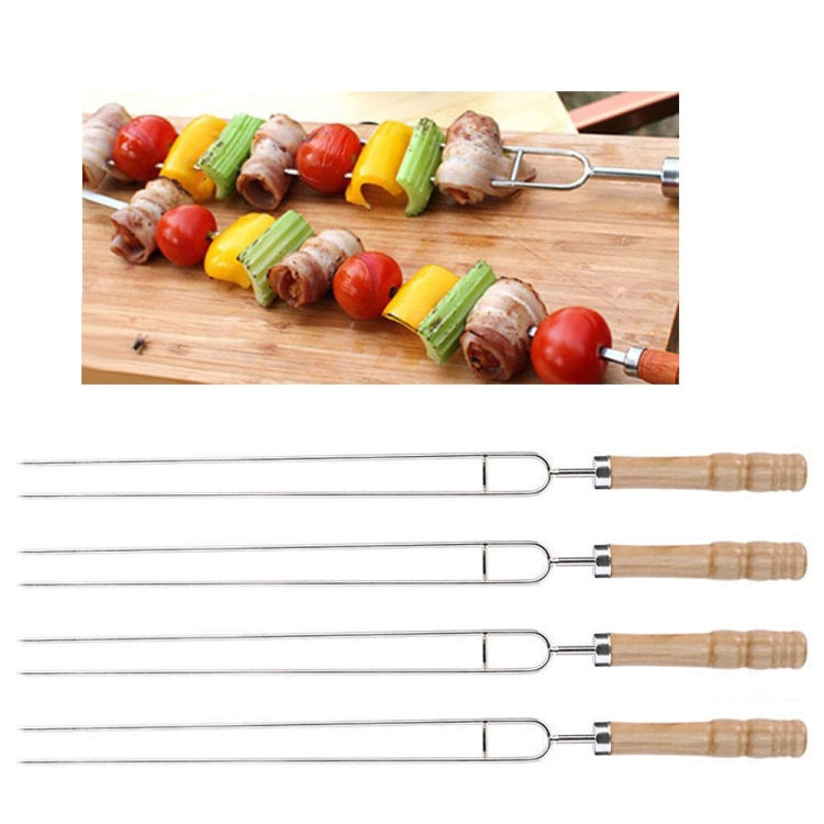Spiedini per barbecue in acciaio inossidabile Forchetta per barbecue Forchetta per barbecue a forma di U, 6 PCS and 2 sweeps in color box, 6 PCS, 4 PCS