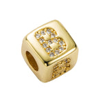 3 pezzi braccialetto con perline con lettera inglese in ottone micro-intarsiato coppia cordino rosso tirare gioielli braccialetto fai da te, A, B, C, D, E, F, G, H, I, J, K, L, M, N, O, P, Q, R, S, T, U, V, W, X