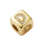 3 pezzi braccialetto con perline con lettera inglese in ottone micro-intarsiato coppia cordino rosso tirare gioielli braccialetto fai da te, A, B, C, D, E, F, G, H, I, J, K, L, M, N, O, P, Q, R, S, T, U, V, W, X