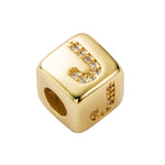 3 pezzi braccialetto con perline con lettera inglese in ottone micro-intarsiato coppia cordino rosso tirare gioielli braccialetto fai da te, A, B, C, D, E, F, G, H, I, J, K, L, M, N, O, P, Q, R, S, T, U, V, W, X