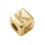 3 pezzi braccialetto con perline con lettera inglese in ottone micro-intarsiato coppia cordino rosso tirare gioielli braccialetto fai da te, A, B, C, D, E, F, G, H, I, J, K, L, M, N, O, P, Q, R, S, T, U, V, W, X