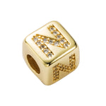 3 pezzi braccialetto con perline con lettera inglese in ottone micro-intarsiato coppia cordino rosso tirare gioielli braccialetto fai da te, A, B, C, D, E, F, G, H, I, J, K, L, M, N, O, P, Q, R, S, T, U, V, W, X