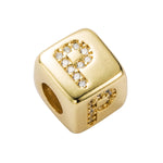 3 pezzi braccialetto con perline con lettera inglese in ottone micro-intarsiato coppia cordino rosso tirare gioielli braccialetto fai da te, A, B, C, D, E, F, G, H, I, J, K, L, M, N, O, P, Q, R, S, T, U, V, W, X